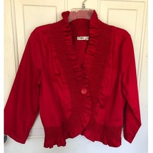 Ruffled Cropped Jacket